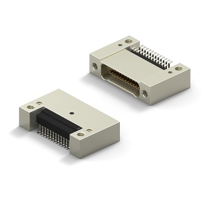 PCB Right Angle SMT Extended Profile Female Only Metal Shell(Style 38) Connectors